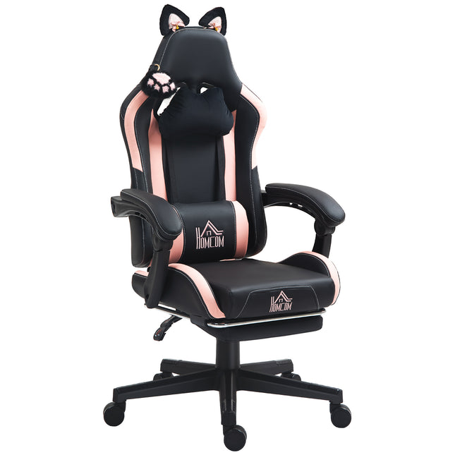 Gaming Chair - Black & Pink