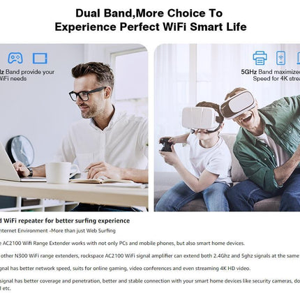 WIFI Extender, Home WIFI Booster, 300 Mbps, Dual-band Wireless Extension, Supports Multiple Devices