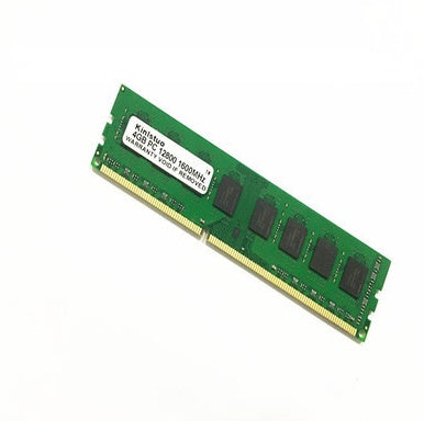 A green desktop computer memory stick with a white label.