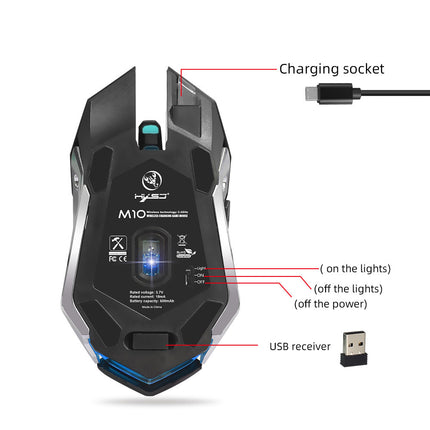 Glowing Wireless Gaming Mouse