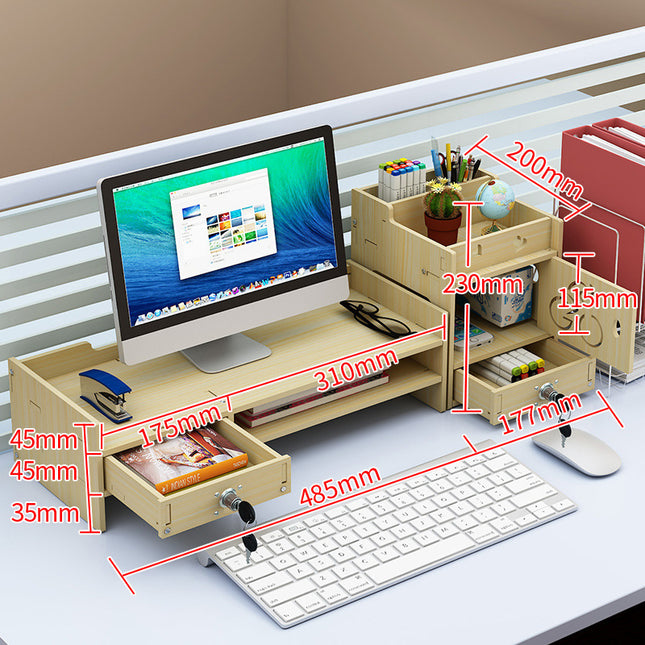 Desktop Monitor Riser with Storage