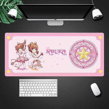 Cute Cartoon Girl Pink Waterproof Mouse Pad