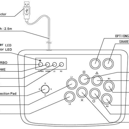 Joystick Fighting Stick For PS4 PS3 Switch PC