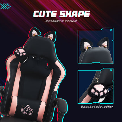 Gaming Chair - Black & Pink
