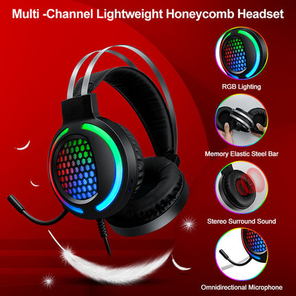 RGB Keyboard Mouse Headset Bundle