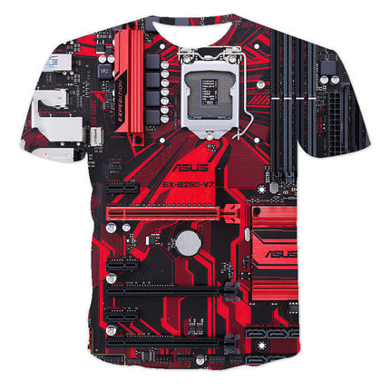 Men's 3D Printed T-Shirt of Motherboards