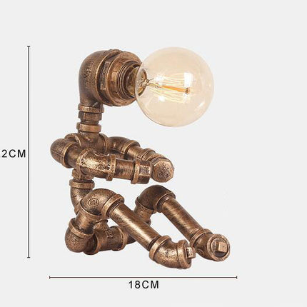 Robot water pipe bedroom bedside desk lamp