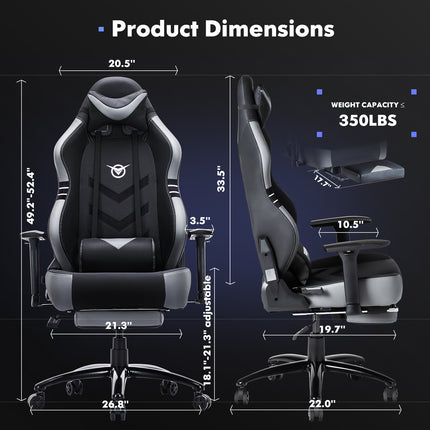 Tall Gaming Chair - Black or Grey