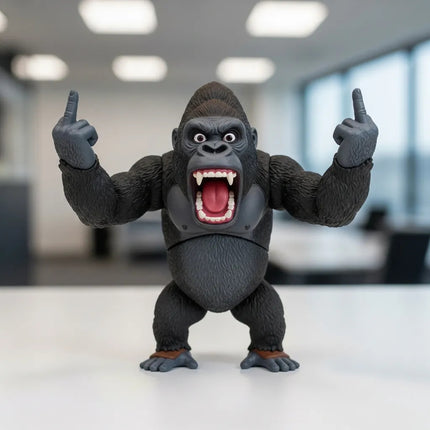 Office Desk Angry Animal Statues - Flip Off