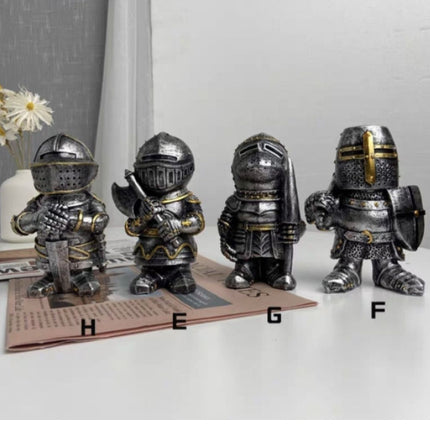 European Knight Ornament Retro Desk Figurine