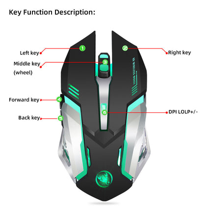 Glowing Wireless Gaming Mouse