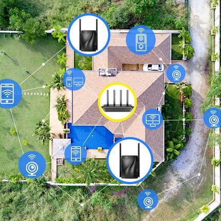 WIFI Extender, Home WIFI Booster, 300 Mbps, Dual-band Wireless Extension, Supports Multiple Devices