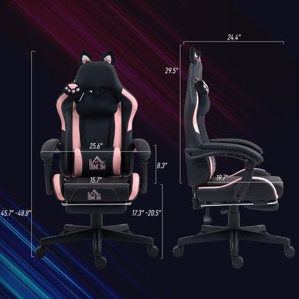 Gaming Chair - Black & Pink