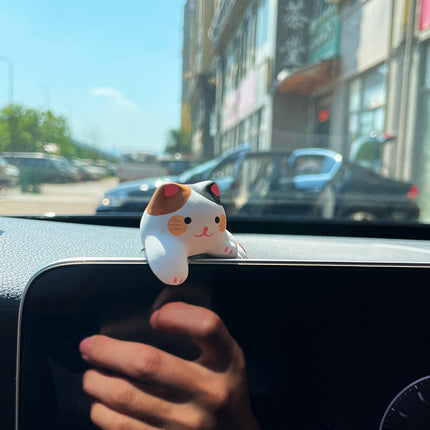 Computer Screen Cat Figurines