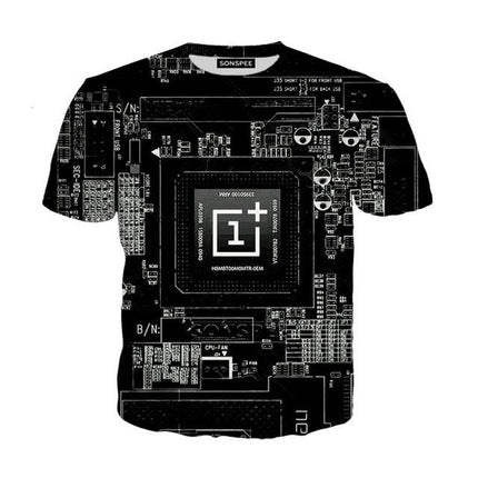 Men's 3D Printed T-Shirt of CPU's