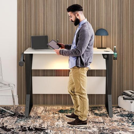 Adjustable Gaming Desk, White