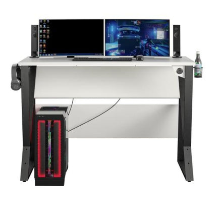 Adjustable Gaming Desk, White
