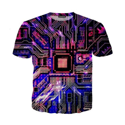 Men's 3D Printed T-Shirt of CPU's