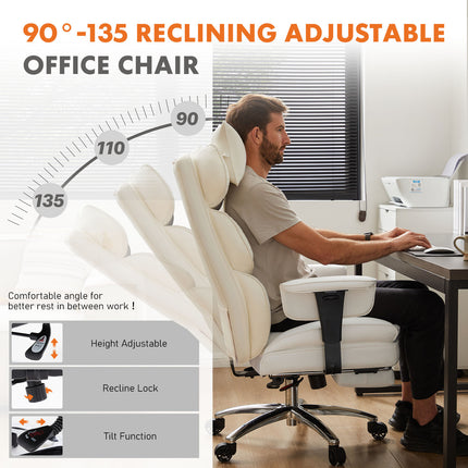 Administrative Home Office Chair - Black, White or Brown