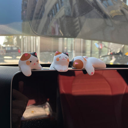 Computer Screen Cat Figurines
