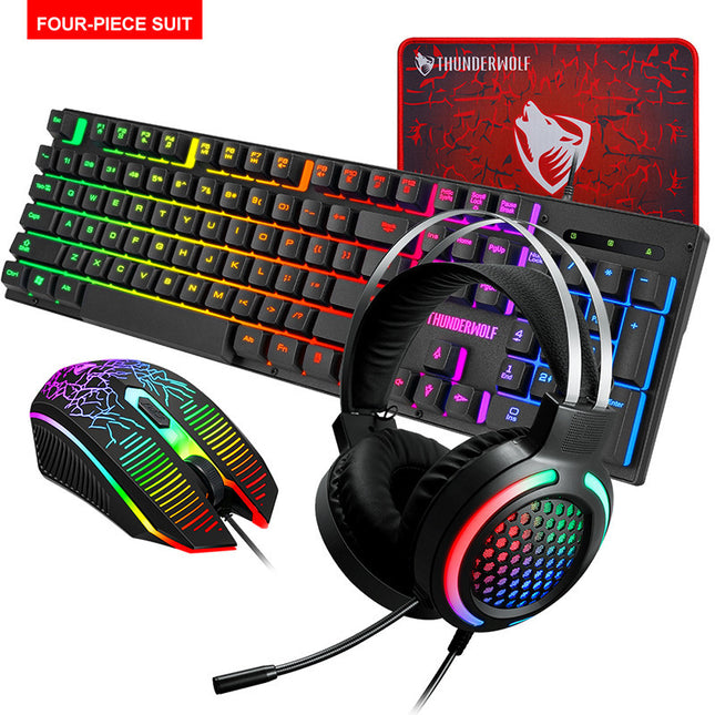 RGB Keyboard Mouse Headset Bundle