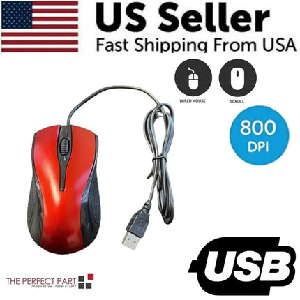 USB 2.0 Optical Wired Mouse For PC, Laptop, Notebook, Desktop