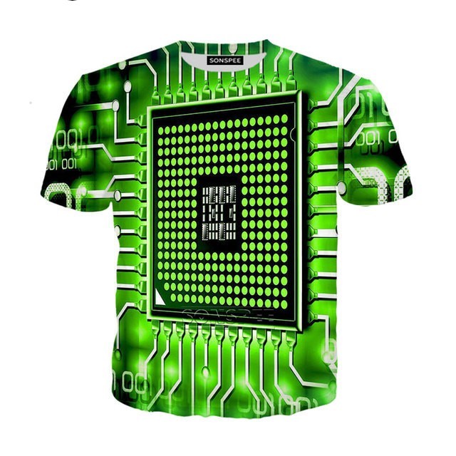 Men's 3D Printed T-Shirt of CPU's
