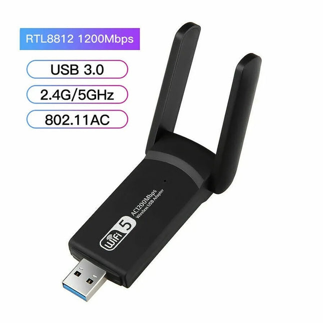 WIFI Adapter, 1200Mbps, USB 3.0, Dual Band, AC1200