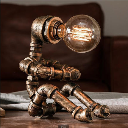 Robot water pipe bedroom bedside desk lamp