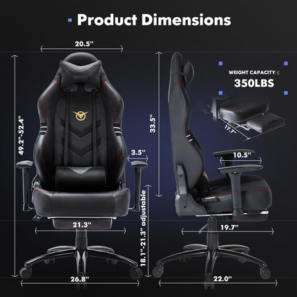 Tall Gaming Chair - Black or Grey