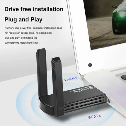 USB 3.0 Wireless WIFI Adapter 1300Mbps, Long Range Dual Band, 5Ghz Network