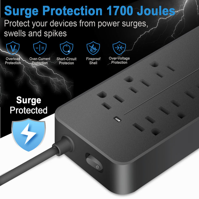Surge Protector/Power Strip with USB 3.0 Ports