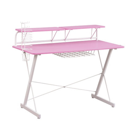 Carbon Computer Gaming Desk With Shelving