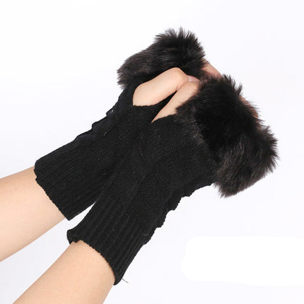 Knitted Gloves with Half Finger for Gaming