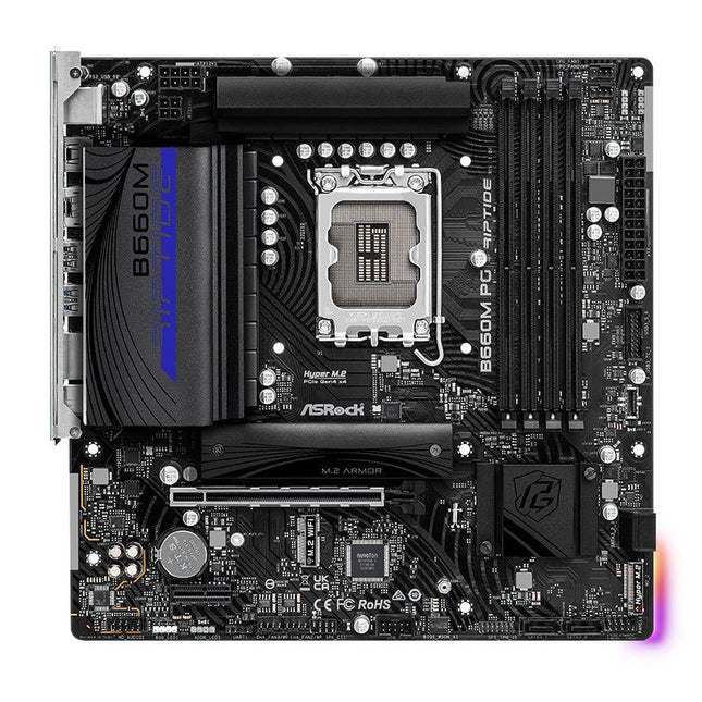 ASRock B660M PG Riptide Gaming Motherboard – LGA1700 DDR4 M - ATX - Gamers Crate