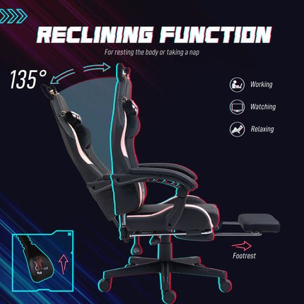 Gaming Chair - Black & Pink