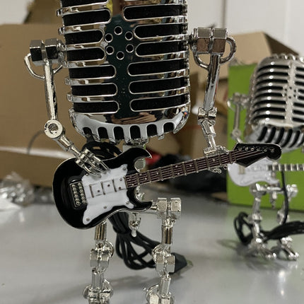Retro Metal Microphone Robot Desk Lamp