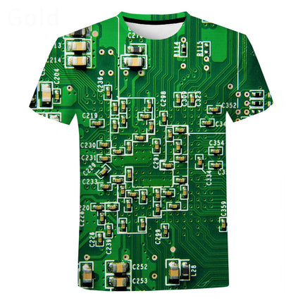 Men's 3D Printed T-Shirt of Motherboards