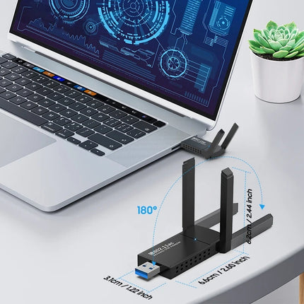USB 3.0 Wireless WIFI Adapter 1300Mbps, Long Range Dual Band, 5Ghz Network