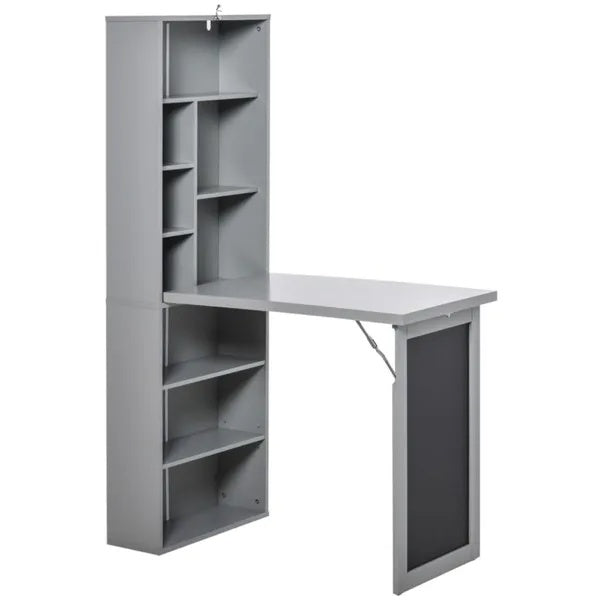 Wall Mount Desk Cabinet - Grey