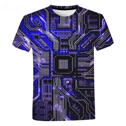 Men's 3D Printed T-Shirt of Motherboards