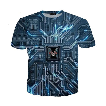 Men's 3D Printed T-Shirt of CPU's
