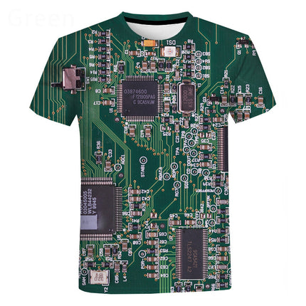 Men's 3D Printed T-Shirt of Motherboards