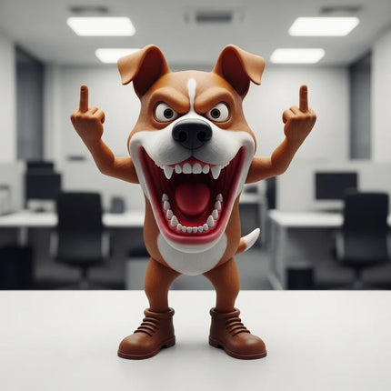 Office Desk Angry Animal Statues - Flip Off