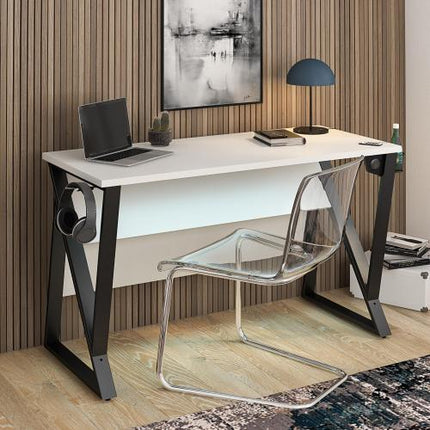 Adjustable Gaming Desk, White
