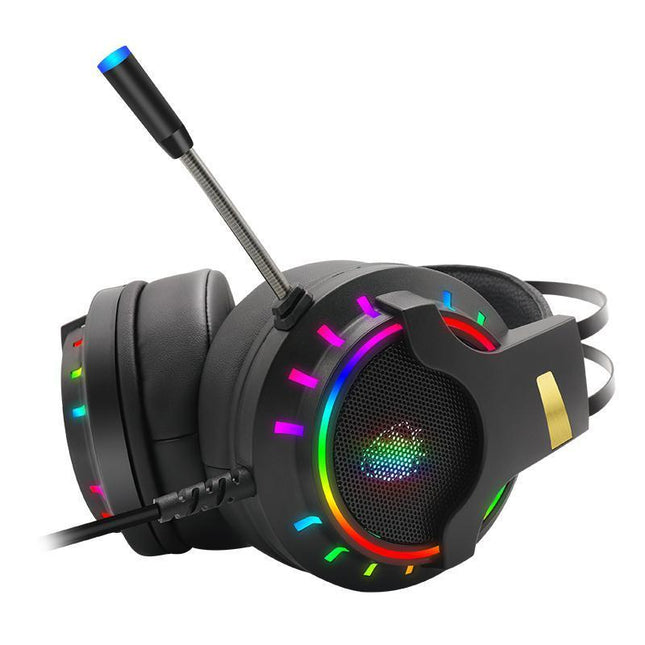 Gamers Crate Wired RGB Gaming Headset – Over - Ear PC Headphones with Mic - Gamers Crate