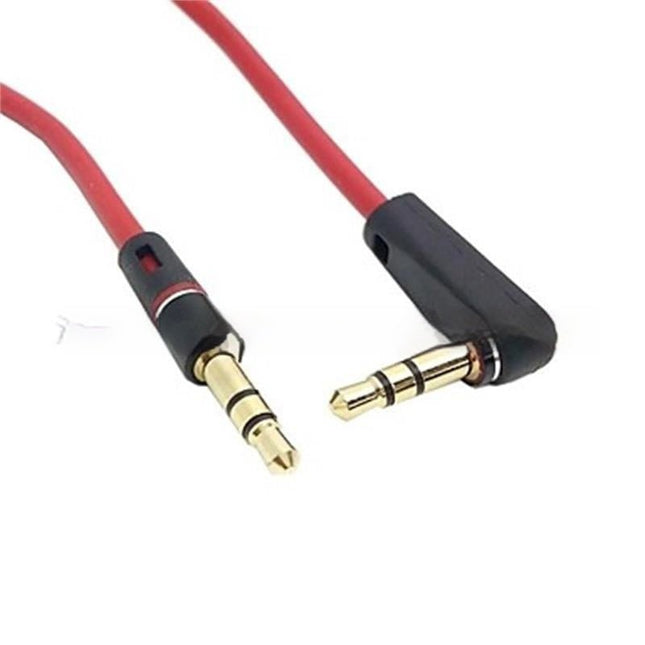 GamersCrate 3.5mm Audio Cable – Gold Plated, Red, 1m Elbow Connector - Gamers Crate