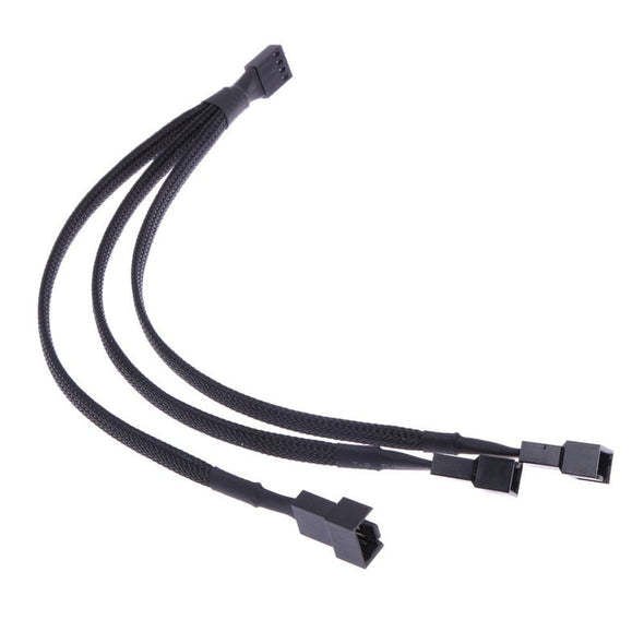 GamersCrate CPU Fan Splitter Cable – Small 4 - Pin PWM Adapter, 30cm Black - Gamers Crate