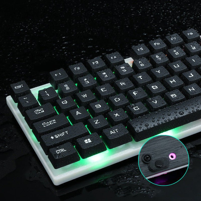 GamersCrate D280 Wired Gaming Keyboard & Mouse Combo – RGB Backlit, White/Black - Gamers Crate
