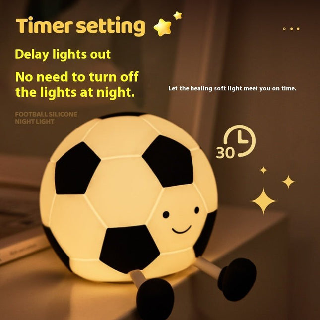 GamersCrate Football Silicone Night Light – Dimmable Kids Bedside Lamp - Gamers Crate